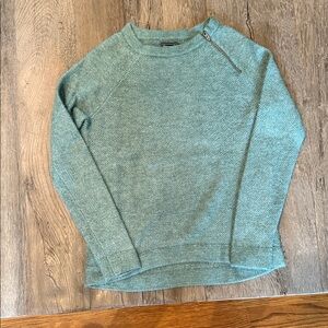 Abercrombie & Fitch Teal Sweater with Zipper Accent